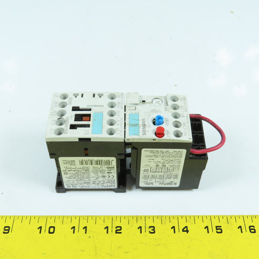Siemens 3RT1016-1AK61 Contactor Relay 120V Coil W/Overload 3RU1116-1DB0 2.2-3.2A