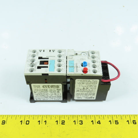Siemens 3RT1016-1AK61 Contactor Relay 120V Coil W/Overload 3RU1116-1DB0 2.2-3.2A