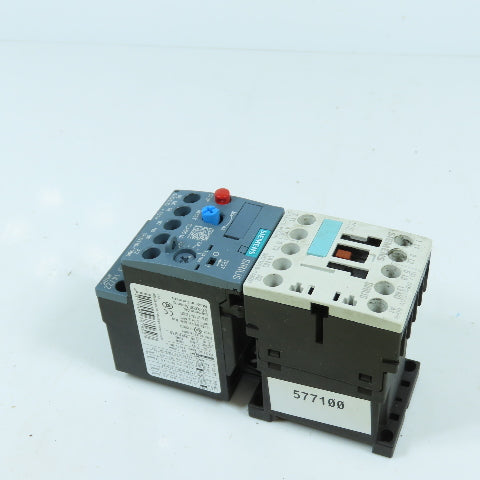 Siemens 3RT1016-1AK61 Contactor Relay 120V Coil W/Overload 3RU2116-1DB0 2.2-3.2A