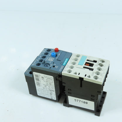 Siemens 3RT1016-1AK61 Contactor Relay 120V Coil W/Overload 3RU2116-1DB0 2.2-3.2A