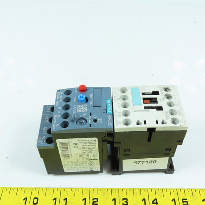 Siemens 3RT1016-1AK61 Contactor Relay 120V Coil W/Overload 3RU2116-1DB0 2.2-3.2A