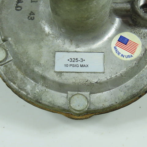 Maxitrol 325-3 Gas Pressure Regulator 10PSIG Max W/ Asco 8040H7 Solenoid Valve