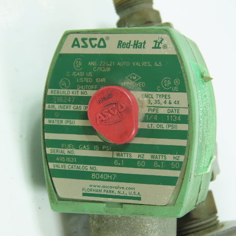 Maxitrol 325-3 Gas Pressure Regulator 10PSIG Max W/ Asco 8040H7 Solenoid Valve