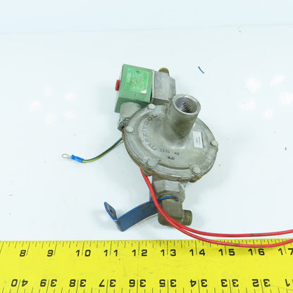 Maxitrol 325-3 Gas Pressure Regulator 10PSIG Max W/ Asco 8040H7 Solenoid Valve