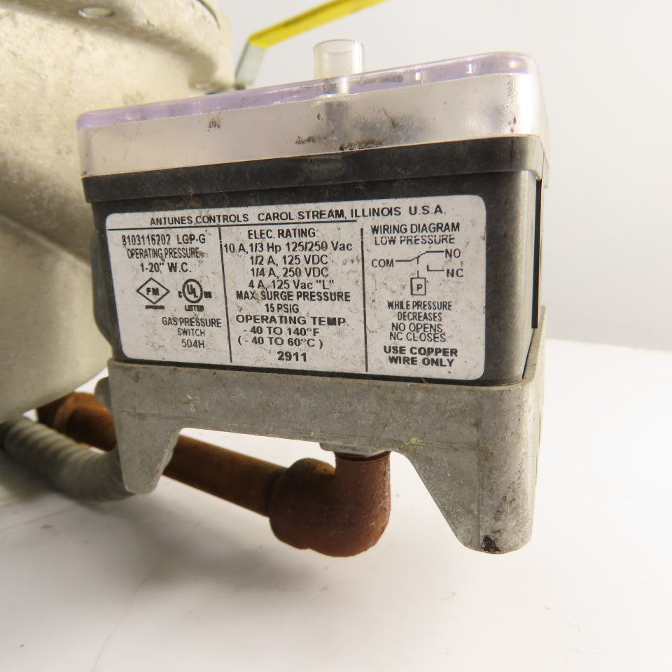 Honeywell V4055D 1019 120V G-LP Gas Valve Actuator W/ Sensus 243-12 Regulator