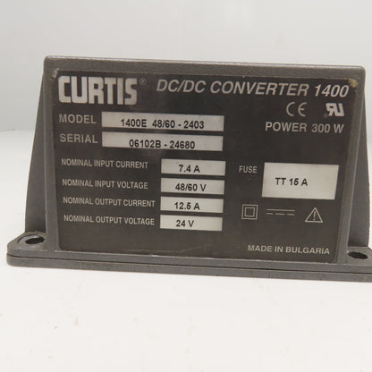 Curtis 1400E 300W DC-DC Converter 480/60V 7.4A Input 24V Output