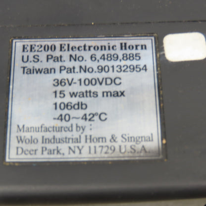 Wolo EE200 36-100VDC Industrial Horn 106db