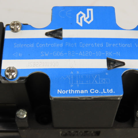Northman SW-G06-B2-A120-10-BK-N Pilot Operated Directional Control Valve 120V