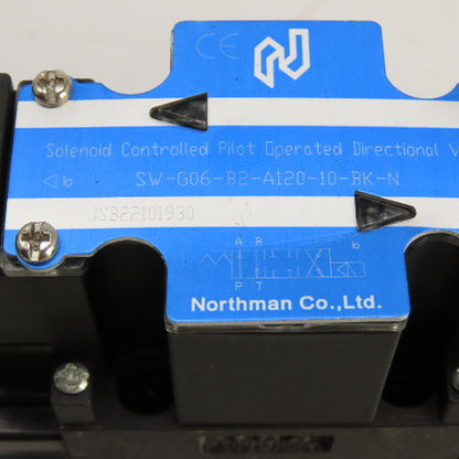 Northman SW-G06-B2-A120-10-BK-N Pilot Operated Directional Control Valve 120V