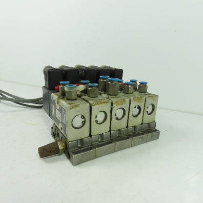 Herion 26254 5 Pneumatic Solenoid Valve Bank 1.5-10 Bar 24VDC Coil