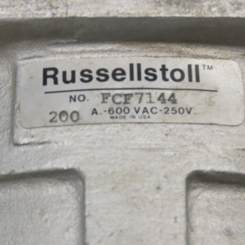 Russellstoll FCF7144 200a 600VAC 250VDC 3 Pole 4 Wire Female Receptacle