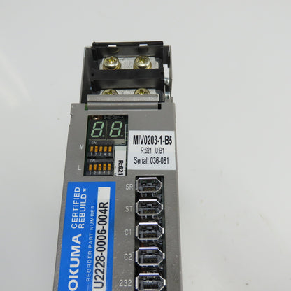 Okuma MIV0203-1-B5 AC Servo Drive Certified Rebuild R:621 U:B1