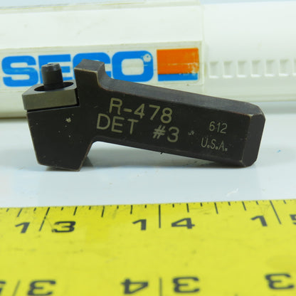 Seco TC-3547 EDP 44286 Carboloy Indexable Insert Tool Holder R-478 DET #3