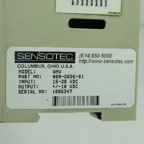 Sensotec 060-G656-01 WMV Honeywell Input 15-28VDC Output +/-10VDC