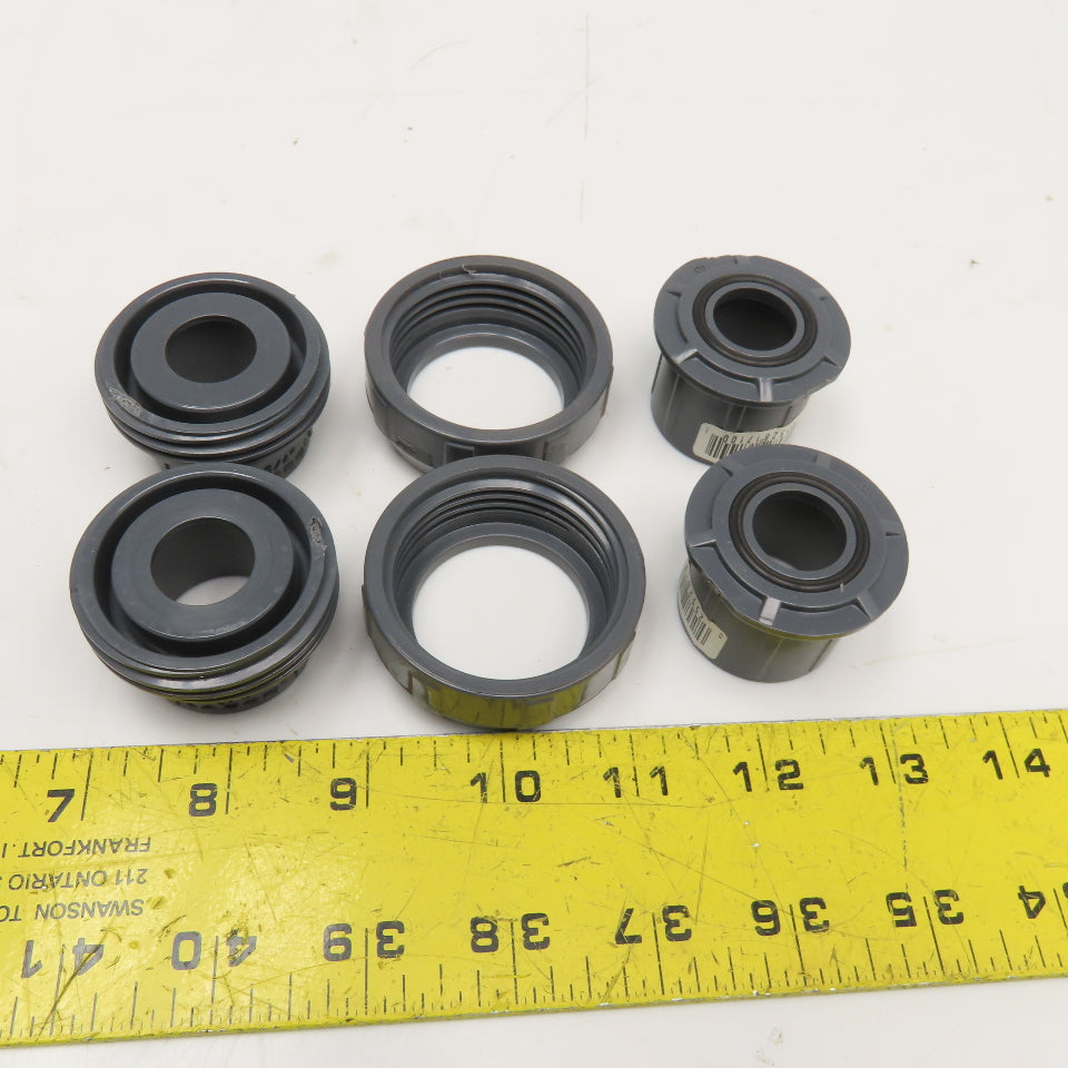 Lasco 3/4" Sch 80 PVC O-Ring Union Slip x Slip Lot Of 2