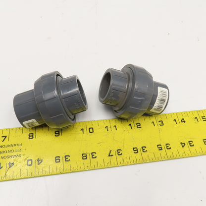 Lasco 3/4" Sch 80 PVC O-Ring Union Slip x Slip Lot Of 2