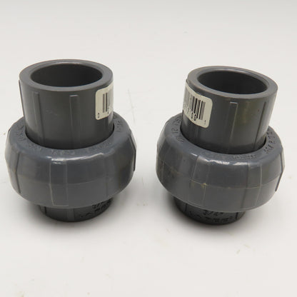 Lasco 3/4" Sch 80 PVC O-Ring Union Slip x Slip Lot Of 2