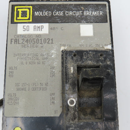 Square D FAL240501021 50A 80V AC 250V DC 2 Pole Circuit Breaker