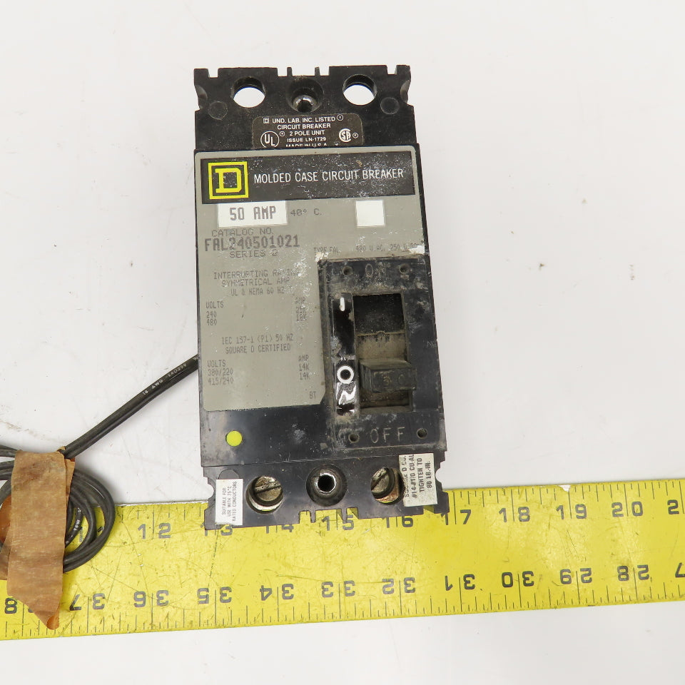 Square D FAL240501021 50A 80V AC 250V DC 2 Pole Circuit Breaker
