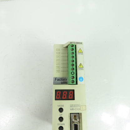 Mitsubishi MR-C10A-UE AC Servo Drive 100W Input: 1.5A 200-230V Output:170V 0.85A