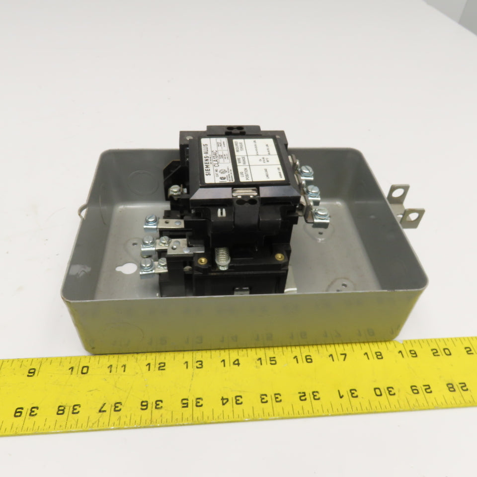 Siemens Allis CLA134C 480V Enclosed Lighting Contactor 30A Ballast 120V Coil NOS