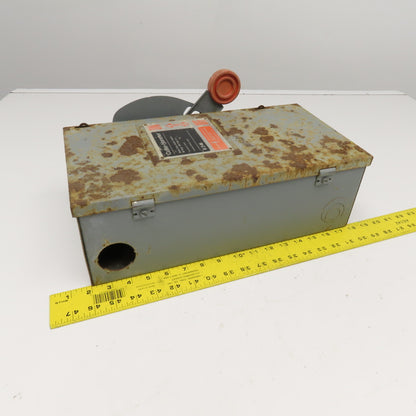 Cutler Hammer DH362FGK 600V 60A 3 Pole Heavy Duty Non Fused Safety Switch