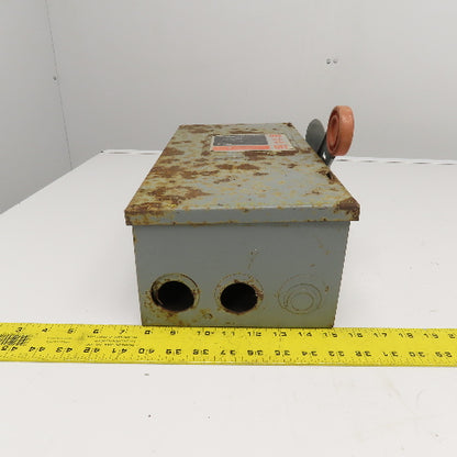 Cutler Hammer DH362FGK 600V 60A 3 Pole Heavy Duty Non Fused Safety Switch
