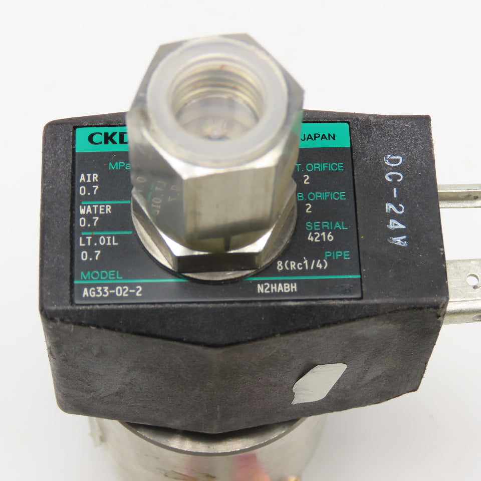 CKD AG33-02-2 G1/4 Solenoid Valve 24VDC Coil