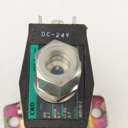 CKD AG33-02-2 G1/4 Solenoid Valve 24VDC Coil