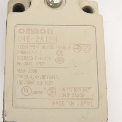 Omron D4B-2A15N 600V Rocker Arm Cam Roller Limit Switch