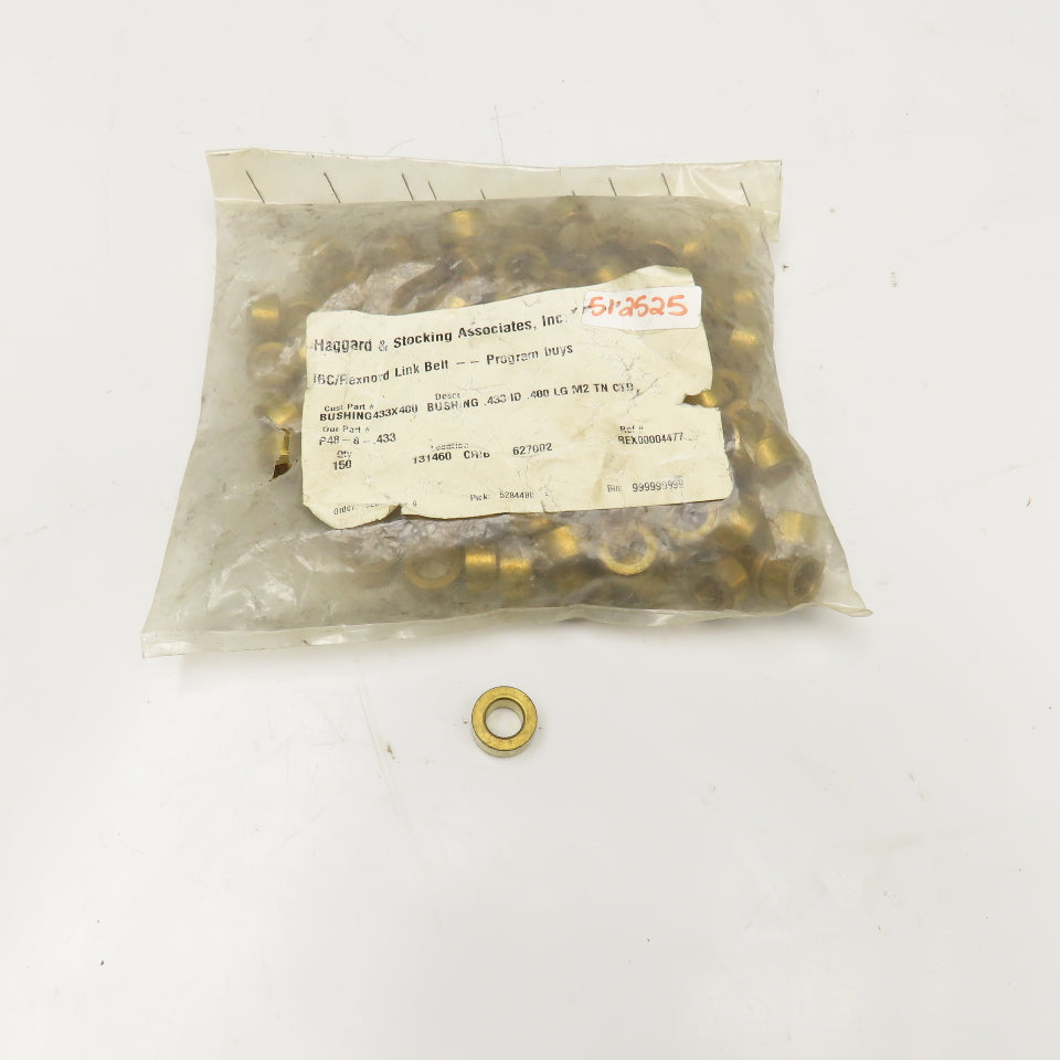 Haggard & Stocking P48-8-.433 .433 ID x .400 TiN Coated Bushing Lot Of 150