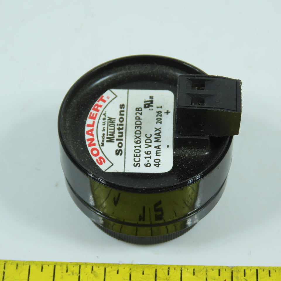 Mallory SCE016XD3DP2B Sonaalert Fast Speed-Up Panel Alarm Buzzer 6-16VDC 105DB