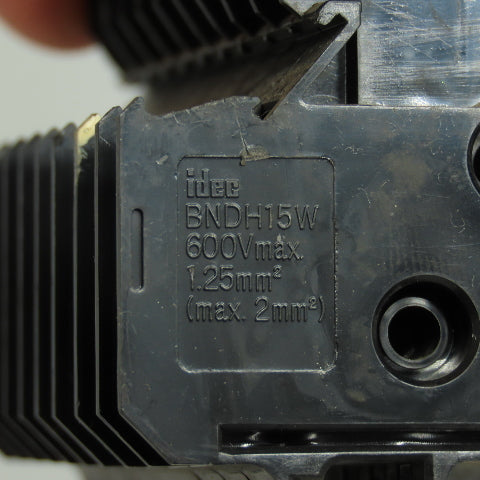 Idek BNDH15W Din Rail Terminal Block 600V 10A 22-14AWG Lot Of 70