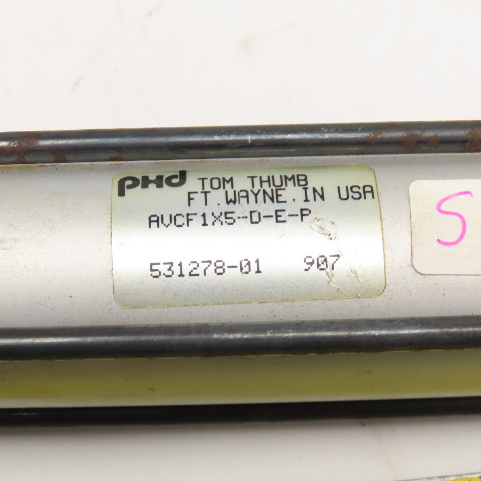 PHD AVCF1X5-D-E-P 1" Bore 5" Stroke Double Acting Air Cylinder