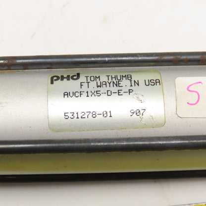 PHD AVCF1X5-D-E-P 1" Bore 5" Stroke Double Acting Air Cylinder