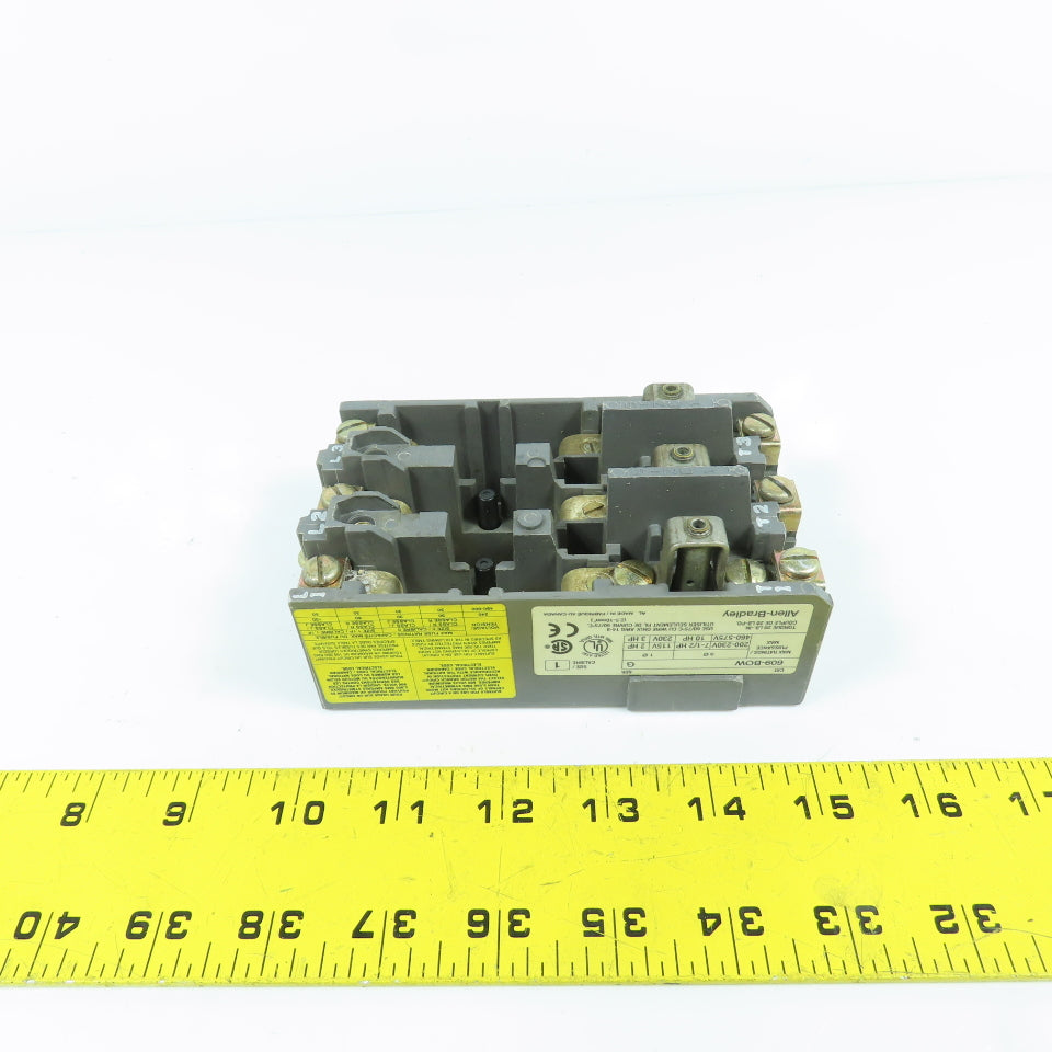 Allen Bradley 609-BOW Ser G 10HP NEMA Size 1 Manual Motor Starter (INCOMPLETE)