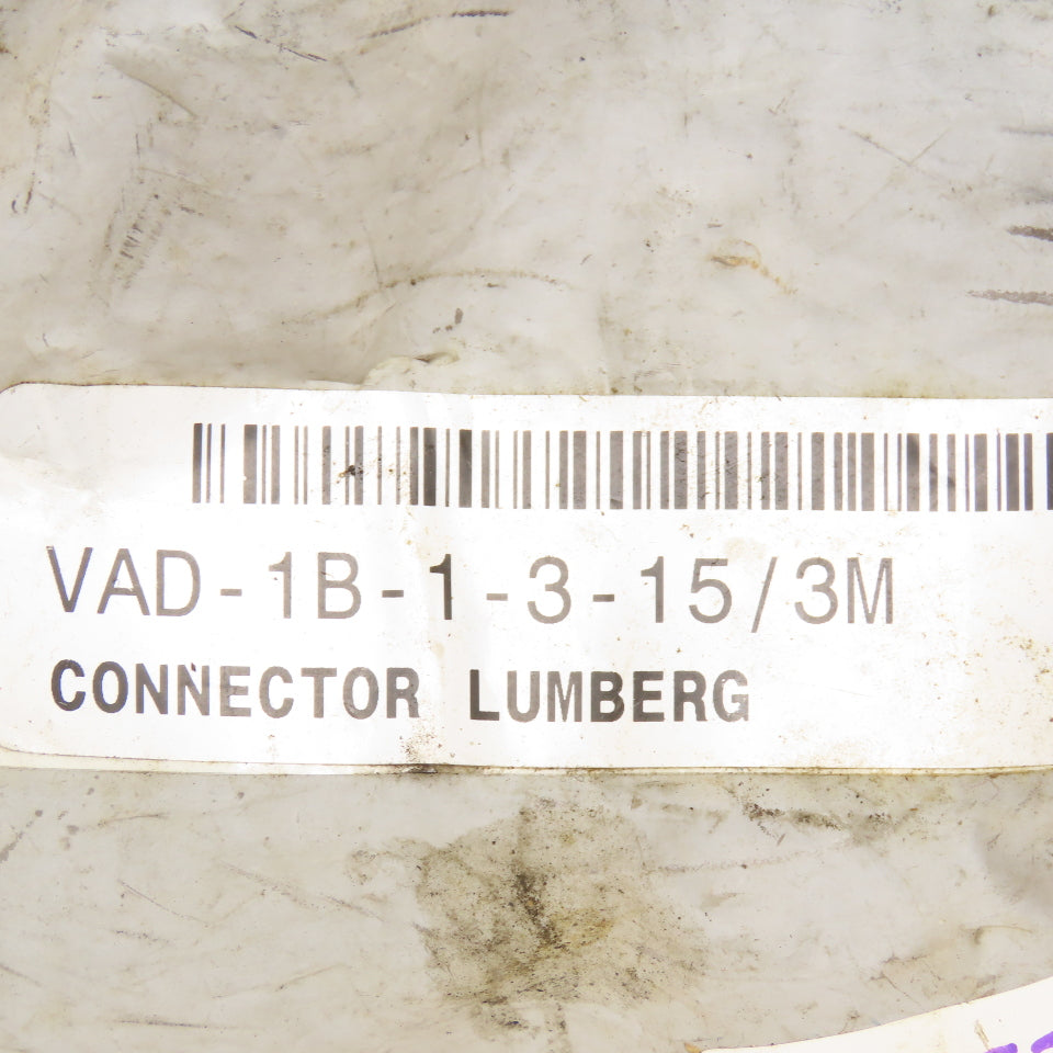 Lumberg VAD 1B-1-3 4A 24V AC/DC Solenoid Coil Power Cable 3M