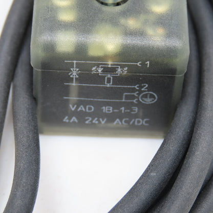 Lumberg VAD 1B-1-3 4A 24V AC/DC Solenoid Coil Power Cable 3M