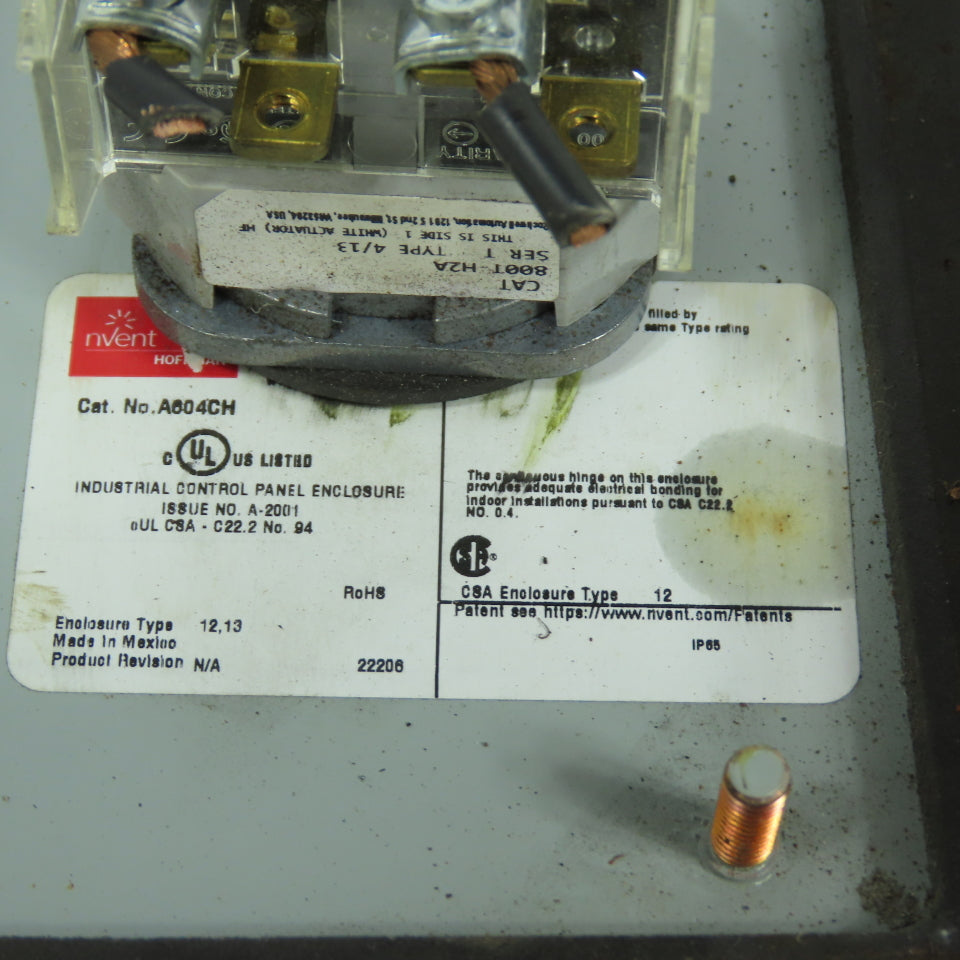 Hoffman 6"x4x 3" Type 12 Steel Electrical Enclosure Pendant W/ 2-Position Switch