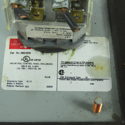 Hoffman 6"x4x 3" Type 12 Steel Electrical Enclosure Pendant W/ 2-Position Switch