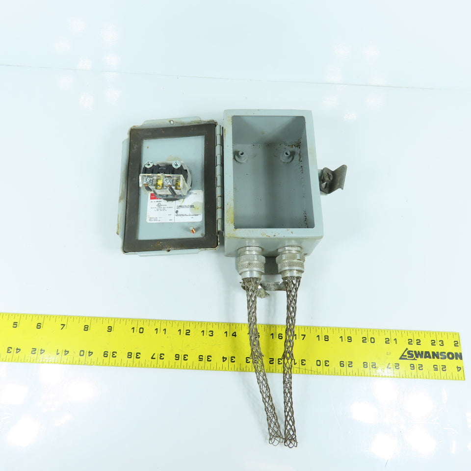 Hoffman 6"x4x 3" Type 12 Steel Electrical Enclosure Pendant W/ 2-Position Switch