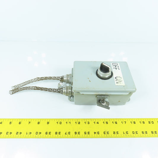 Hoffman 6"x4x 3" Type 12 Steel Electrical Enclosure Pendant W/ 2-Position Switch