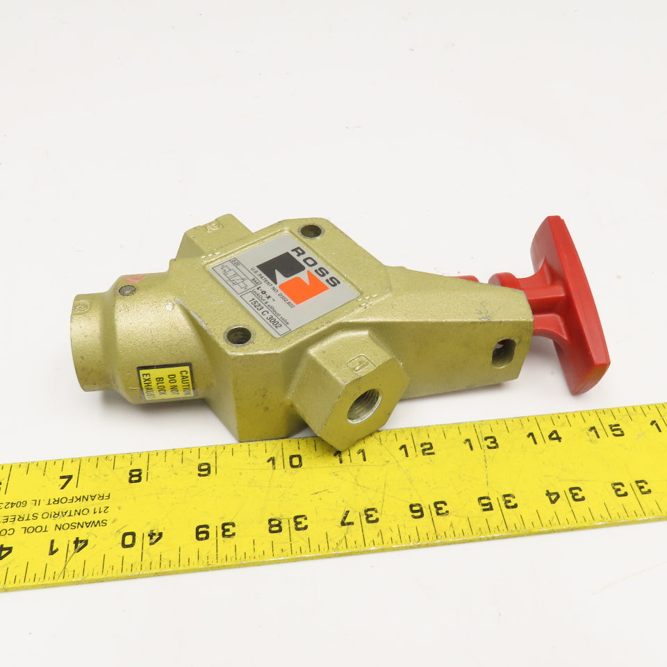Ross 1523 C 3002 3/4" NPT x 3/8" Port Pneumatic Lock Out Exhaust Valve