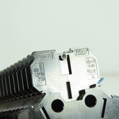 Togi PUW-20 Din Rail Terminal Block 600V 19A 14AWG Lot Of 50