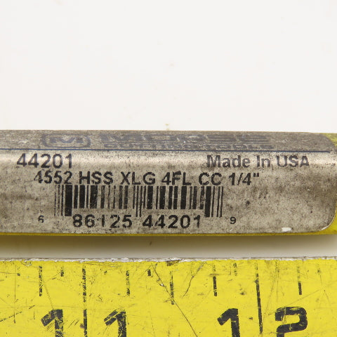 Morse 4552 HSS XLG 4FL CC 1/4" 1/4" 4 Flute Spiral Ball Nose End Mill Cutter