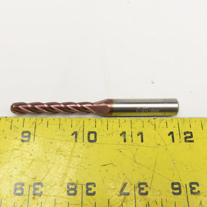 Morse 4552 HSS XLG 4FL CC 1/4" 1/4" 4 Flute Spiral Ball Nose End Mill Cutter