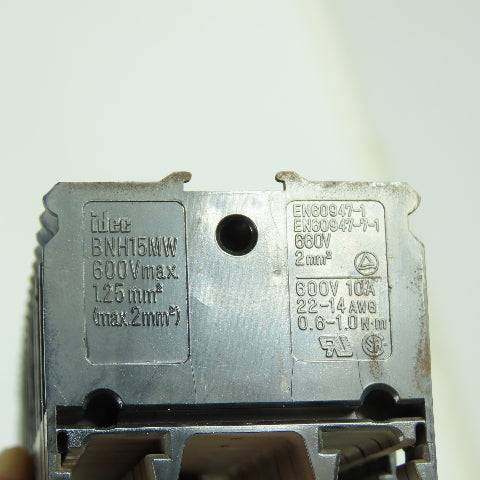 Idec BNH15MW Din Rail Terminal Block 600V 10A 22-14AWG Lot Of 70
