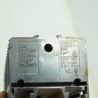 Idec BNH15MW Din Rail Terminal Block 600V 10A 22-14AWG Lot Of 70