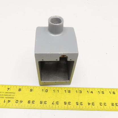 Killark FD-1 1/2" Hub Aluminum Deep Dead End Electrical Box