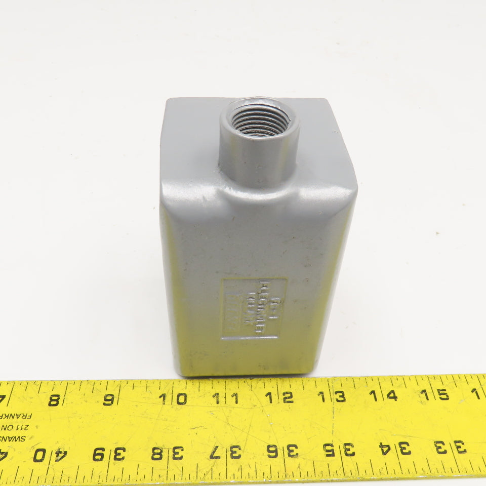 Killark FD-1 1/2" Hub Aluminum Deep Dead End Electrical Box